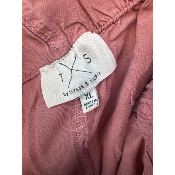 NWT Thread & Supply Womens XL Brick Dust Wide Leg Crop Pants Mauve Relaxed - Picture 6 of 8
